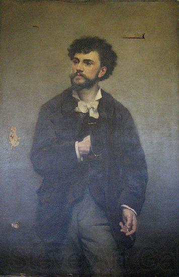 Adrien Lavieille Portrait of the painter Adrien Lavieille, her husband, made in 1879 by Marie Adrien Lavieille Spain oil painting art